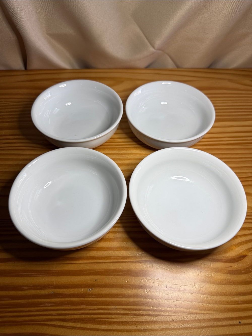Vintage Aladdin Temp-Rite White Soup Salad Bowls Set of 4 Better By Degrees